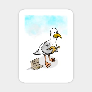 Busking Seagull Magnet