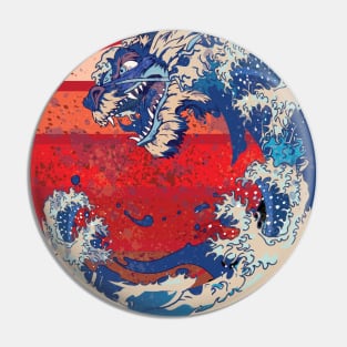 The Great Kanagawa Dragon Pin