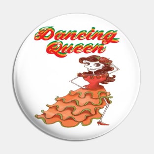 Dancing Queen Humor Skeleton 70s Dancing Pin