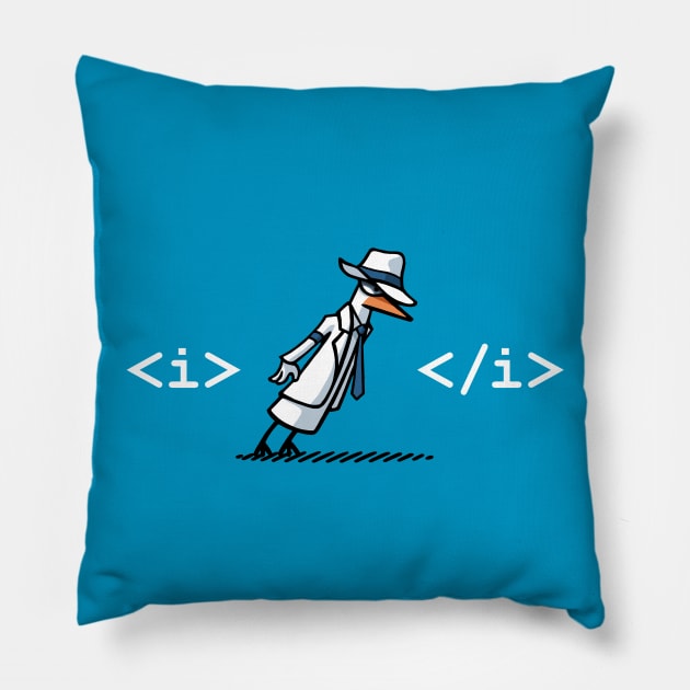 Italics Pillow by Fredo and Pidjin Comics Official Store