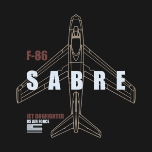 F-86 Sabre (Front & Back logo) T-Shirt