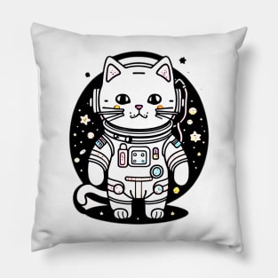 Astronaut Cat At The Space Pillow