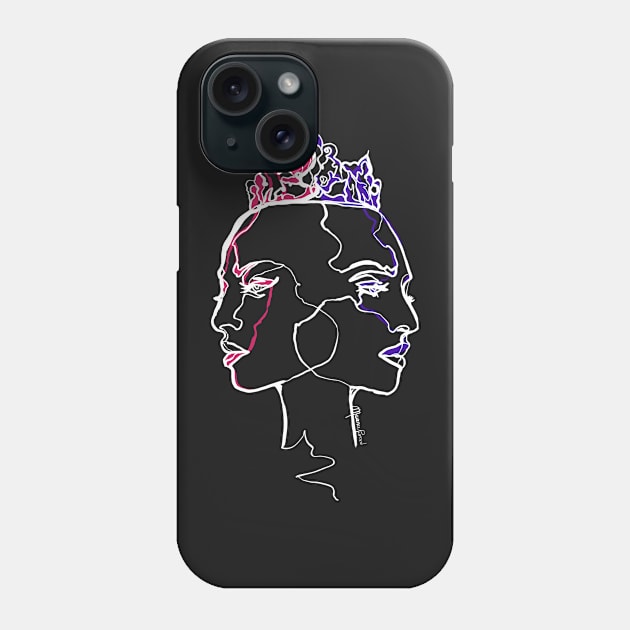 Single Line - Gemini (White) Phone Case by MaxencePierrard