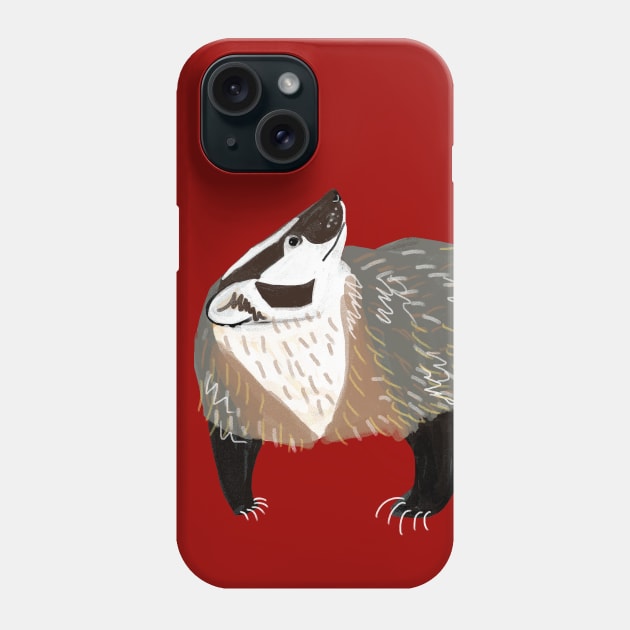 Western American Badger Phone Case by belettelepink