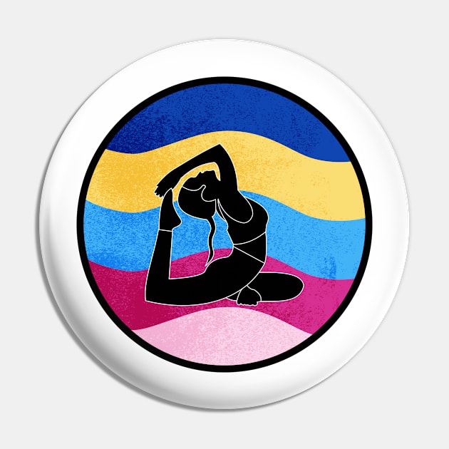 Yoga woman Pin by Ginstore