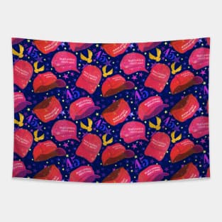 Trump 45 MAGA Hat Pattern - Galaxy Variant Tapestry