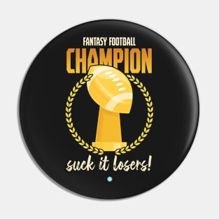 Fantasy Football Champion Trophy Gift Idea Pin