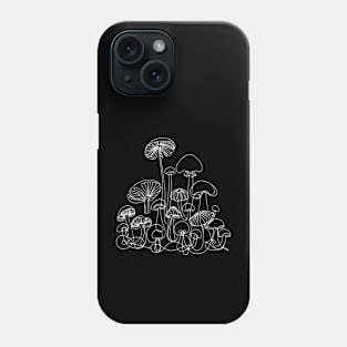 Mushroom Line Drawing Phone Case