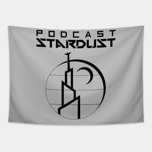 Podcast Stardust Black Logo Tapestry