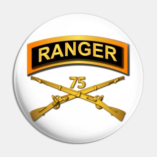 75th Infantry Regiment (Ranger) Branch w Ranger Tab Pin