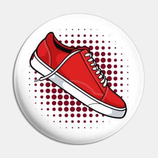 Red White Skate Sneaker Pin