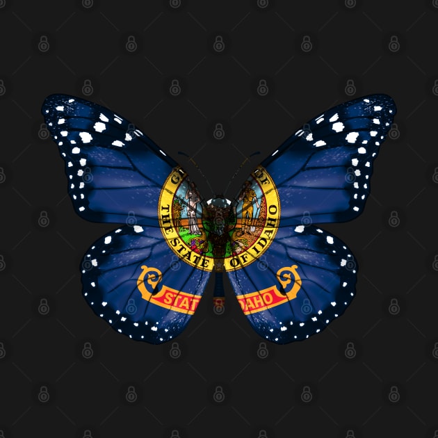 Idaho Flag Butterfly - Gift for Idahoan From Idaho ID by Country Flags