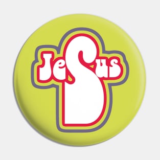 Jesus Cross Typography Pin
