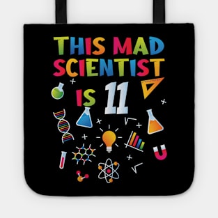 This Mad Scientist Is 11 - 11th Birthday - Science Birthday Tote