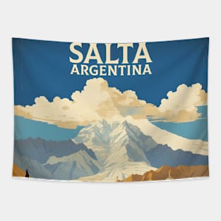 Salta Argentina Vintage Tourism Poster Tapestry