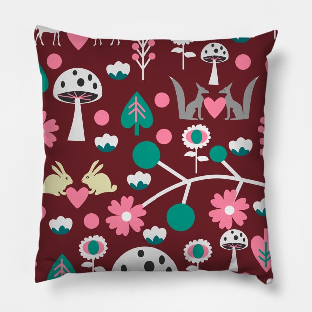 Romantic little animals Pillow by CocoDes