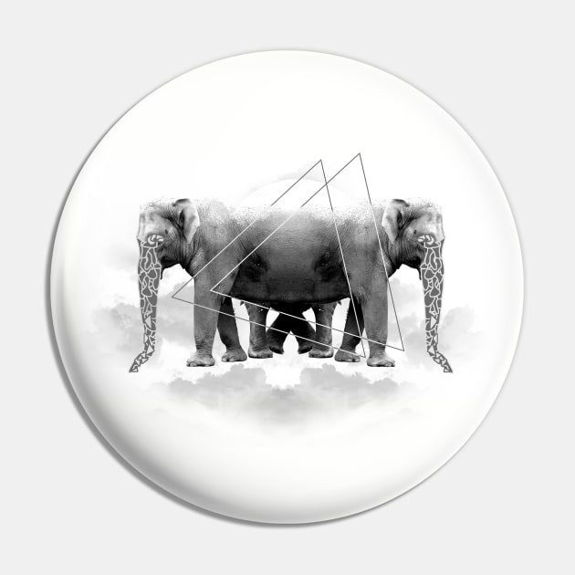 Two Elephant Cry Abstract Pin by Acid_rain