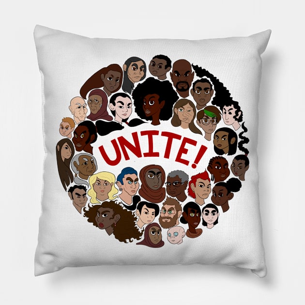 Unite against Hate Pillow by AliLavoie