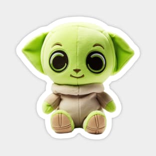 Adorable Green Baby Alien Plushie Magnet