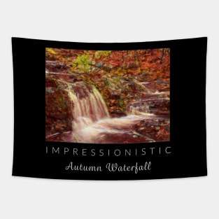 Autumn Waterfall Impressionism Tapestry