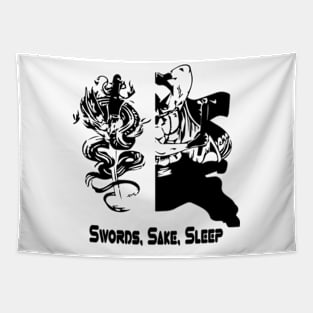 swords sake sleep roronoa zoro anime samurai one piece gift Tapestry