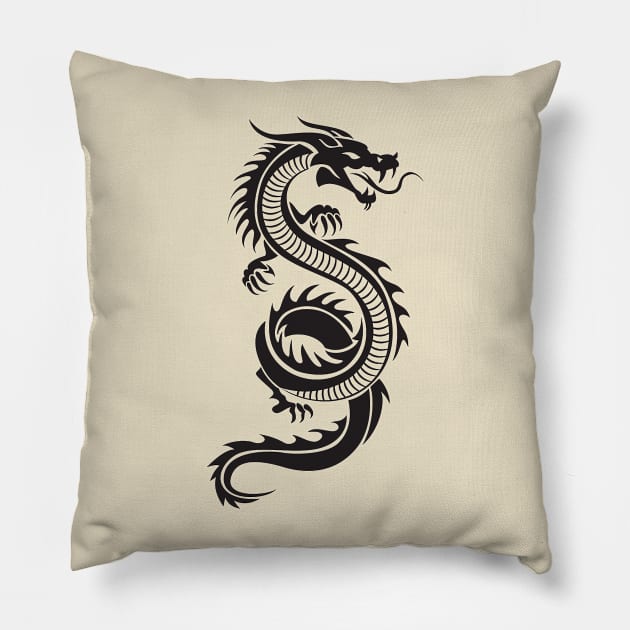 Dragon Tattoo Pillow by NeilGlover