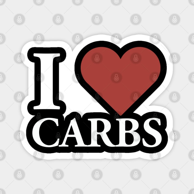 I Heart Carbs Magnet by BeyondTheDeck