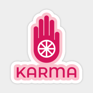 Karma Pink Hand Design. Magnet