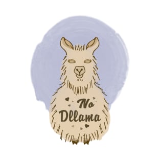 Hand Drawn Illustrations No Drama Llama No Dllama Llama Gift T-Shirt