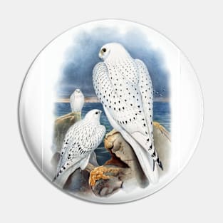 Greenland Falcon Pin