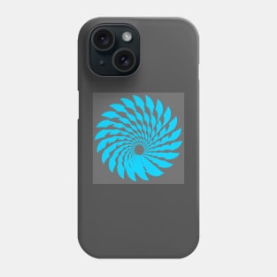 Blue pattern on grey background. Phone Case