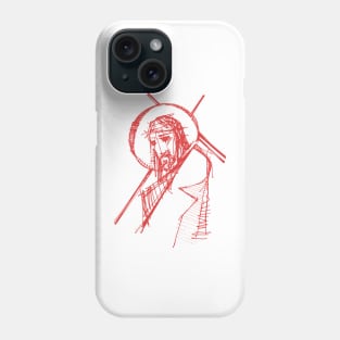 Jesus Christ at his Passion illustration Phone Case