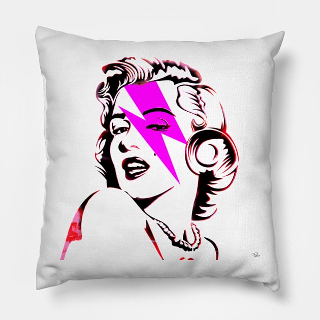 Marilyn stardust Pillow by morganPASLIER