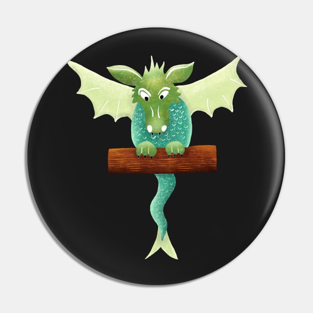 Cute Green Dragon with wings outstretched on a perch waiting to pounce. Pin by DragonpupLees