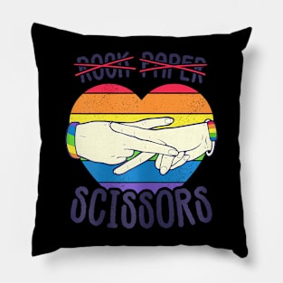 Lesbian Pride Flag Scissors Lesbian Pride Pillow