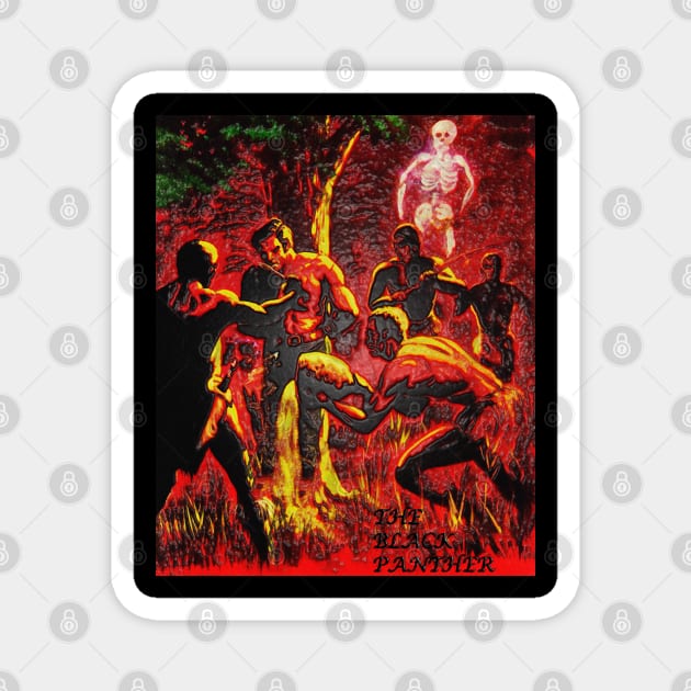 The Black Panther - Spirit from the Fire (Unique Art) Magnet by The Black Panther