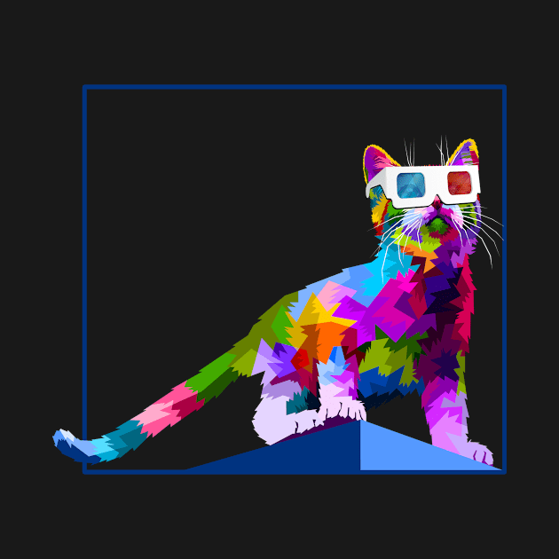 Captain Prism Cat | 3D Glasses | Space | Galaxy | Kitty Eye by MerchMadness