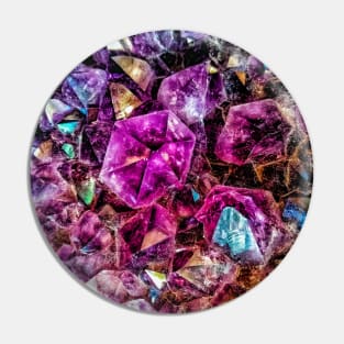 Amethyst Crystal Pin