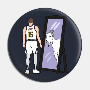 Nikola Jokic Mirror GOAT Pin