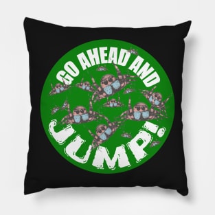 JUMPING SPIDERS! Go ahead and JUMP! Pillow