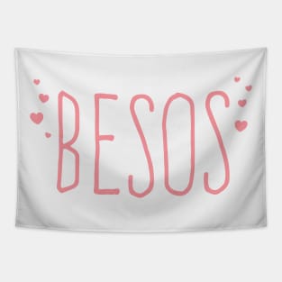 Besos - Kisses - Pink design Tapestry