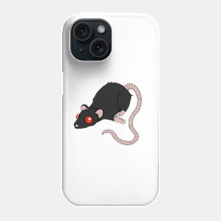 A Little Rattie - Black w/Red Eyes Phone Case