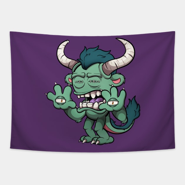 Green Monster Tapestry by TheMaskedTooner