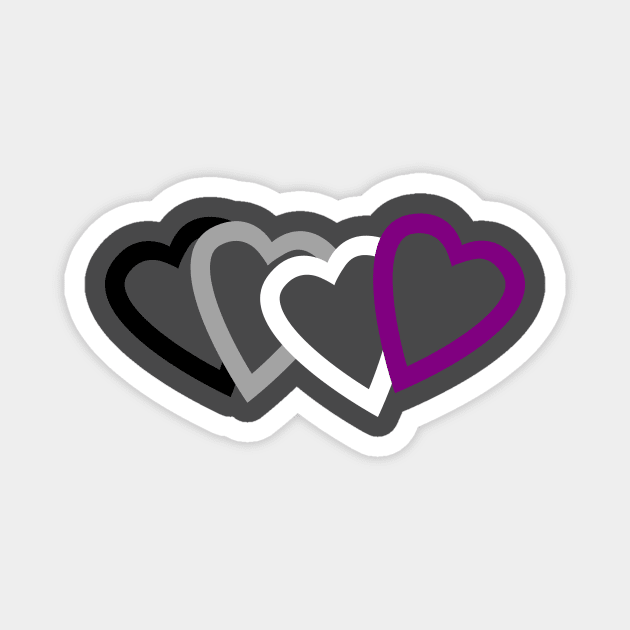 Asexual Pride Magnet by scrappydogdesign