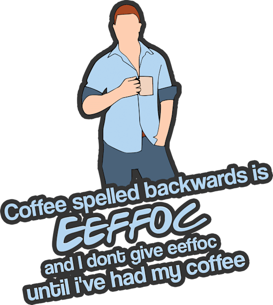 Coffee spelled backwards is EEFFOC Kids T-Shirt by Aye Mate