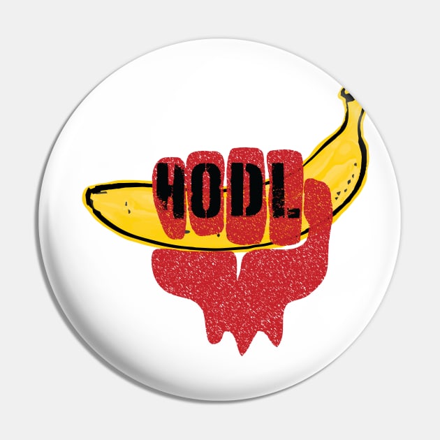 Ape Army HODL Banana Fist Pin by PelagiosCorner