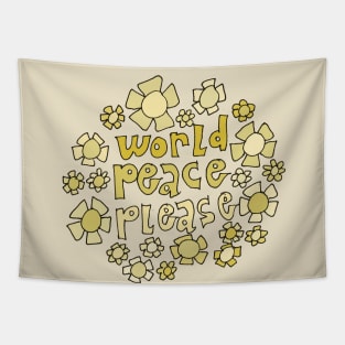 world peace please // retro art by surfy birdy Tapestry