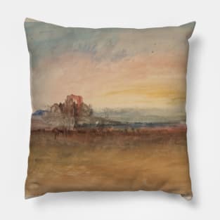 A Ruin, Sunset, 1820-30 Pillow