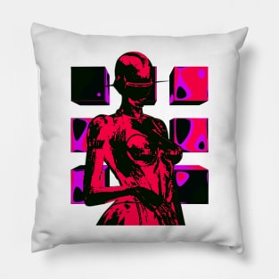 Pixel Cyborg 07 Pillow