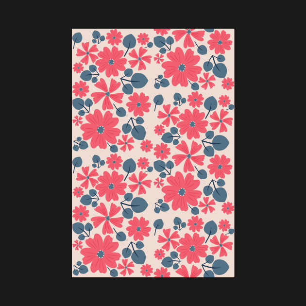 Red Flowers Pattern by myyylla